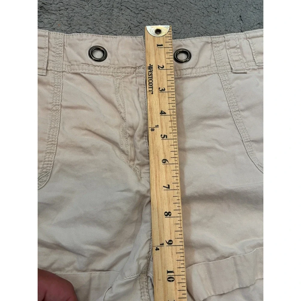 Ann Taylor LOFT Womens Khaki Shorts Tan Original Fit Cuffed Size 12 Utility